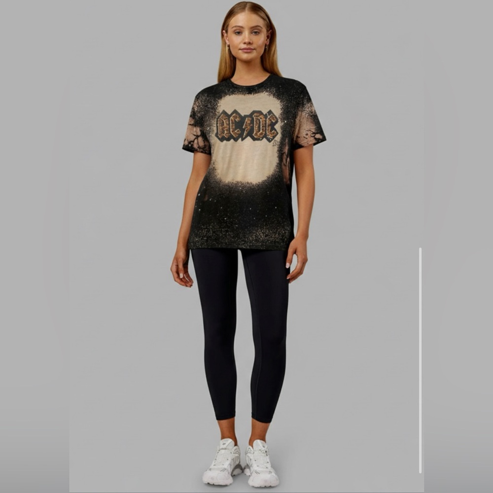 AC/DC leopard multi splatter s/tee